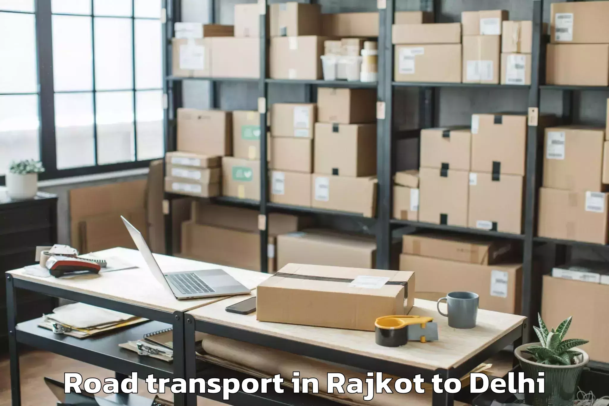 Get Rajkot to Indira Gandhi International Ai Road Transport